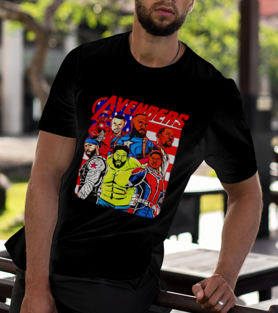 Avengers Basketball Superstars LeBron James Stephen Curry Kevin Durant Anthony Davis Hulk Ant Man T-Shirt