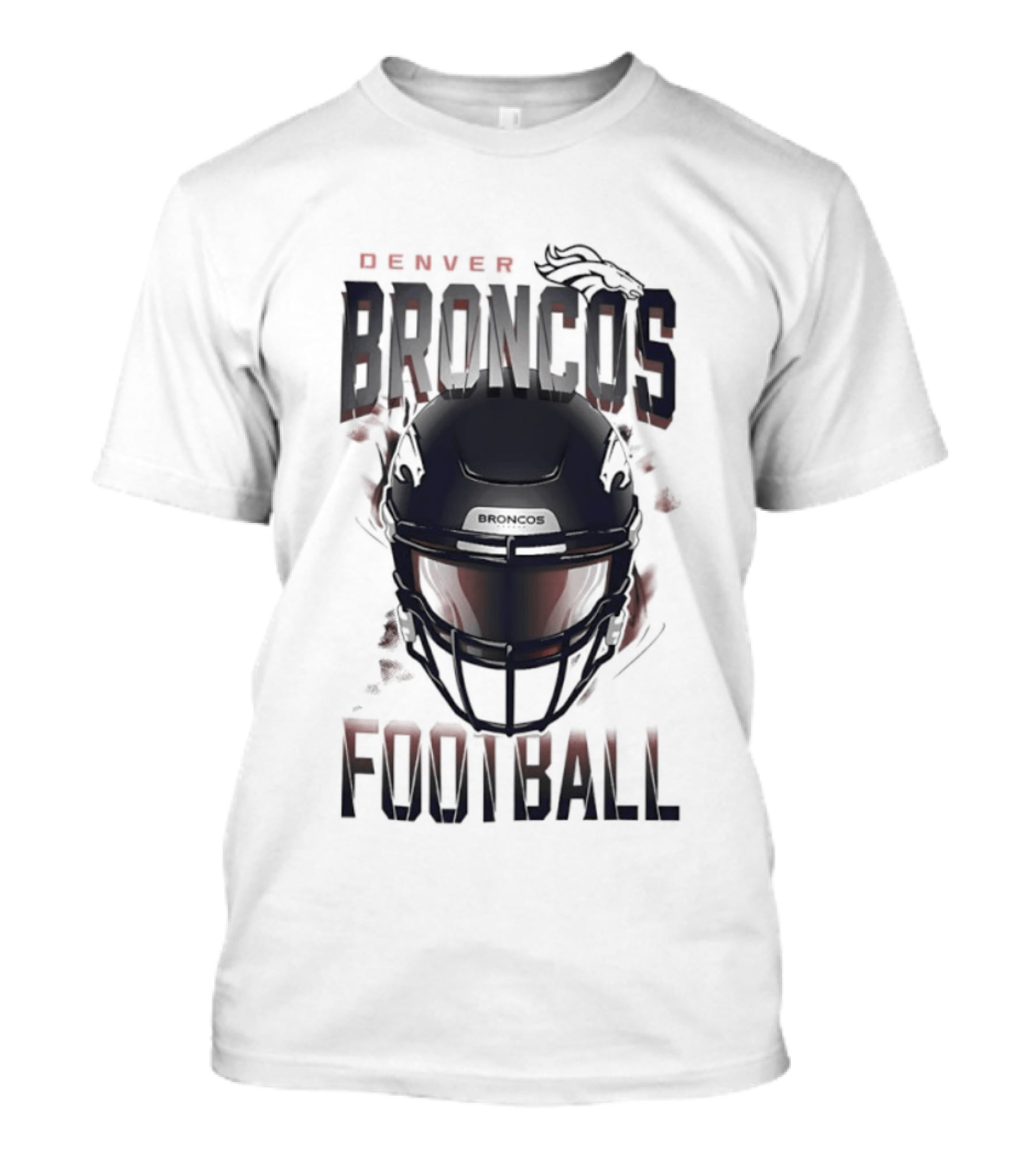 Denver Broncos Football Helmet 2026 Season Broncos Football T-Shirt