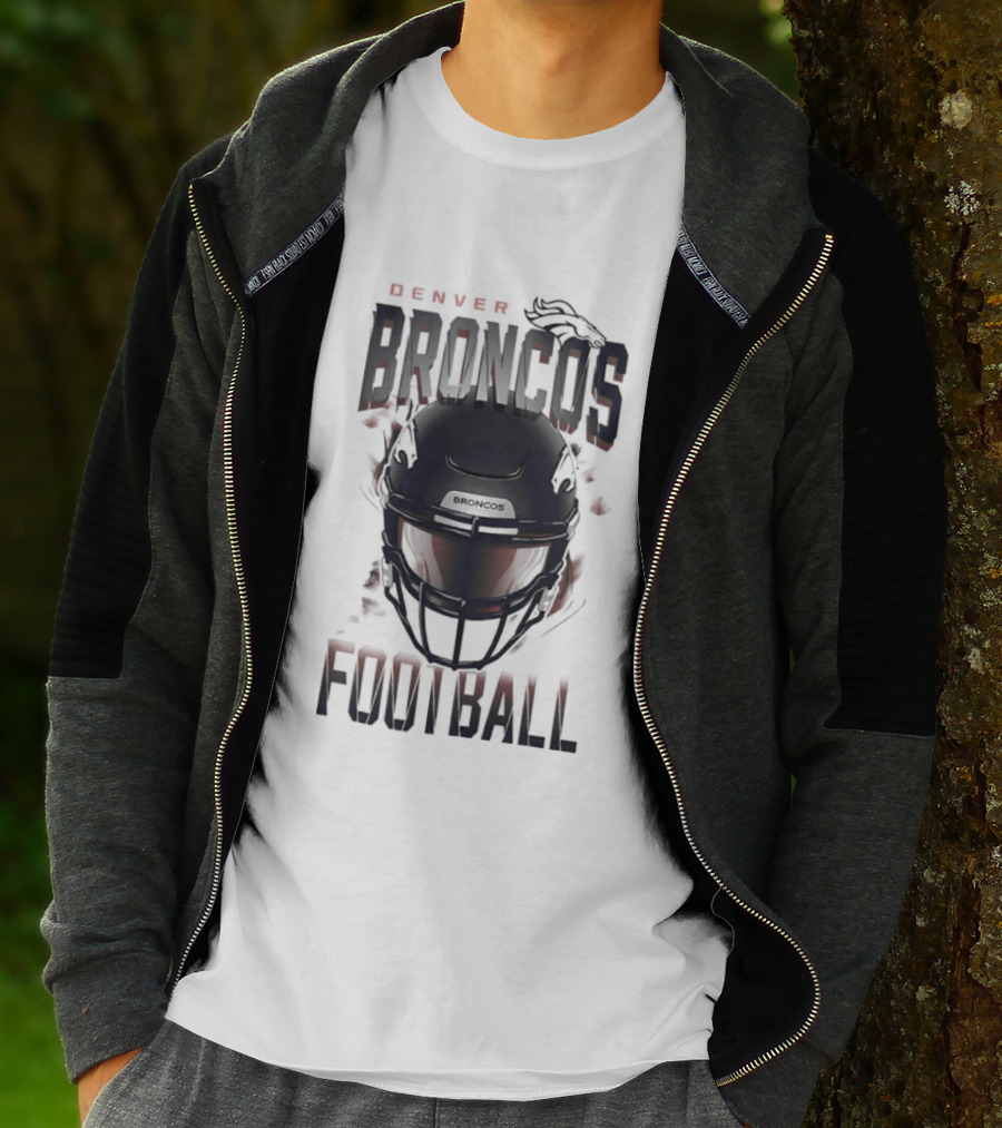 Denver Broncos Football Helmet 2026 Season Broncos Football T-Shirt