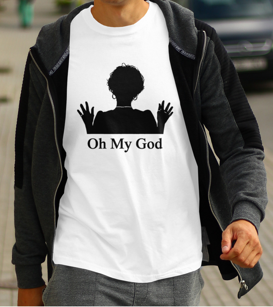 Oh My God Silhouette Hands Up Expression T-Shirt