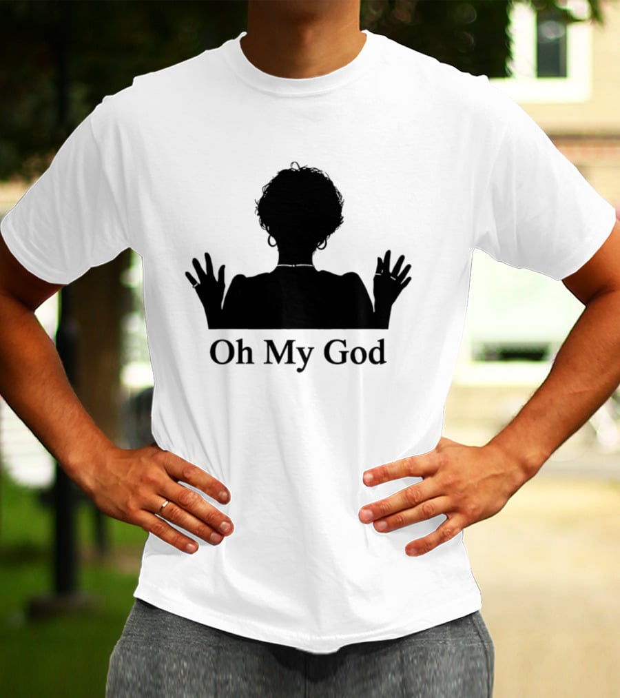 Oh My God Silhouette Hands Up Expression T-Shirt