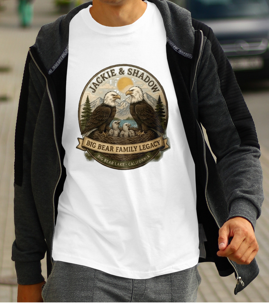 Jackie & Shadow Big Bear Family Legacy Big Bear Lake California Bald Eagles T-Shirt