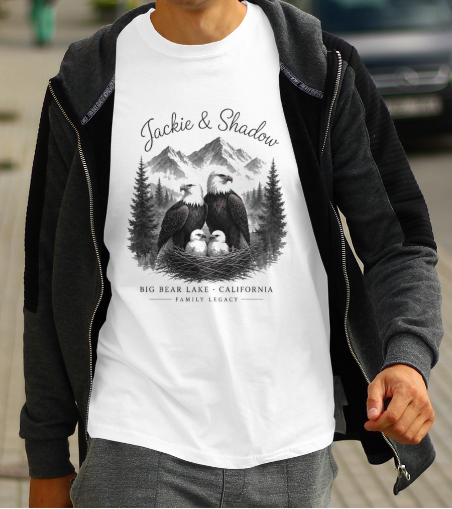 Jackie And Shadow Bald Eagles Big Bear Lake California Family Legacy T-Shirt