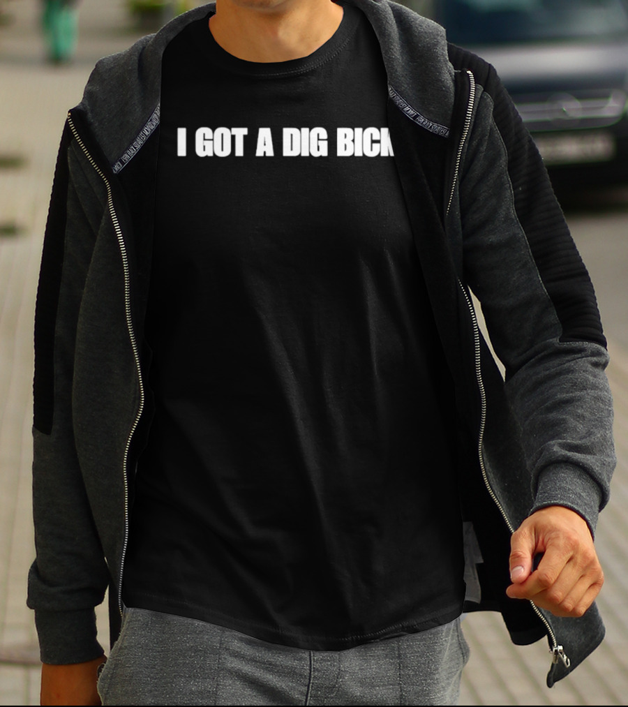 I Got A Dig Bick Funny Optical Illusion Text Optical Trick T-Shirt