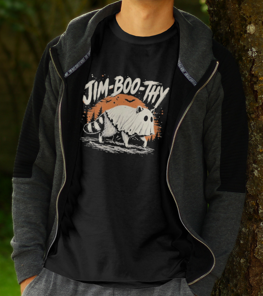 Jim Boo Thy Halloween Raccoon Ghost Costume T-Shirt