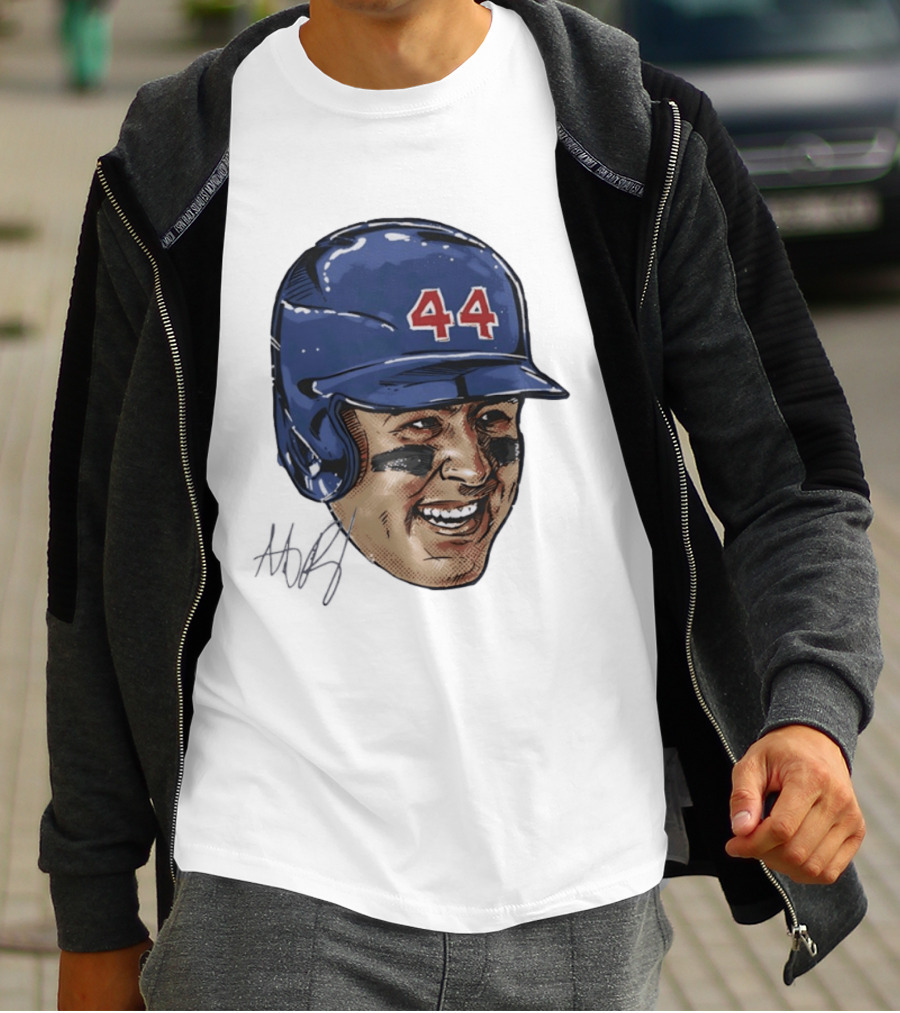 Anthony Rizzo 44 Chicago Cubs Iconic Smile Swag Head T-Shirt