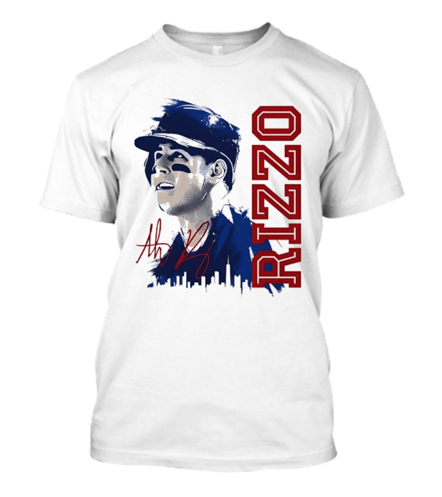 Anthony Rizzo Cubs Splatter Illustration Rizzo T-Shirt