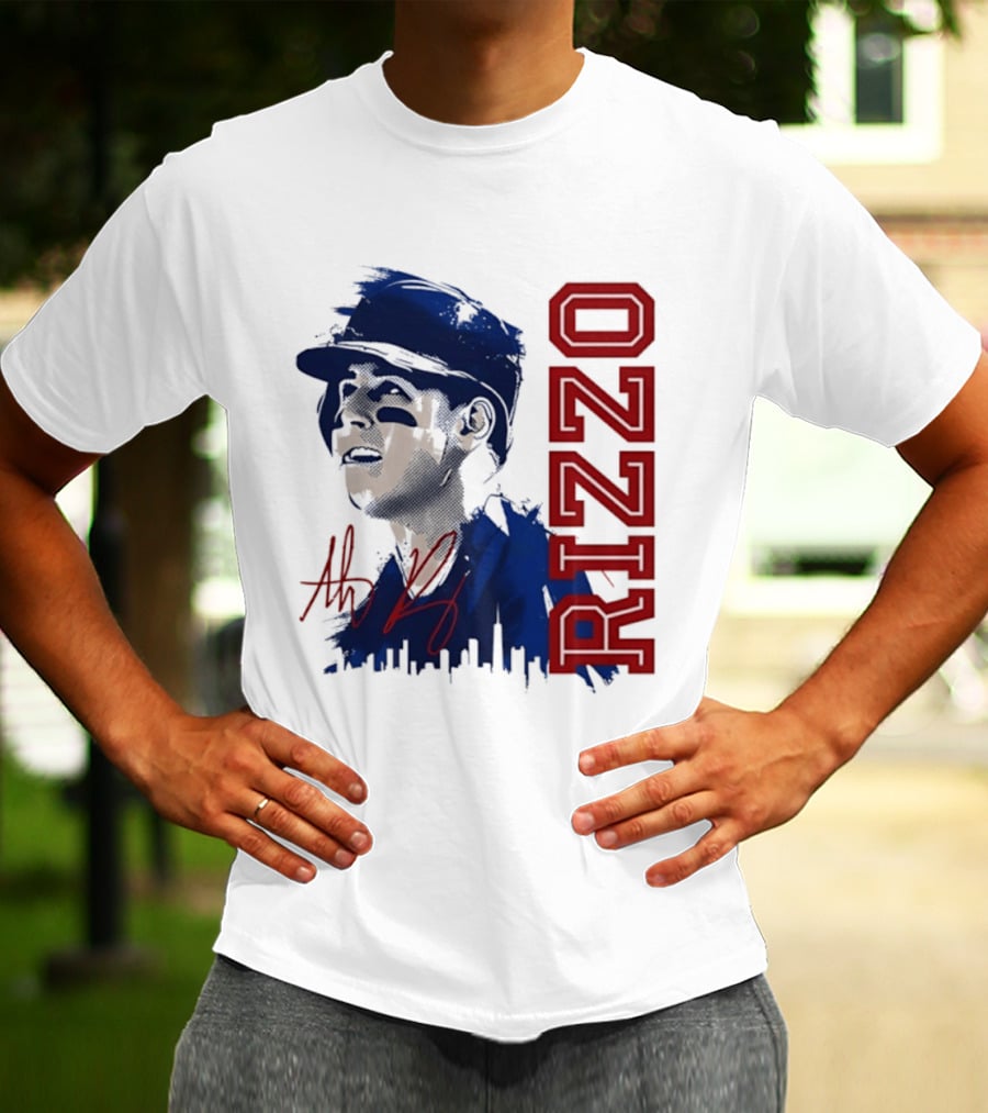 Anthony Rizzo Cubs Splatter Illustration Rizzo T-Shirt