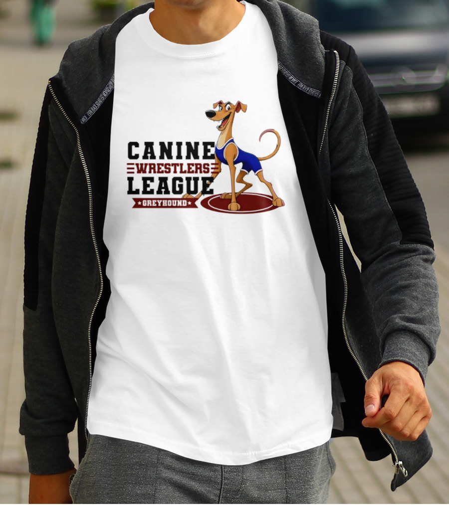 Canine Wrestlers League Greyhound T-Shirt
