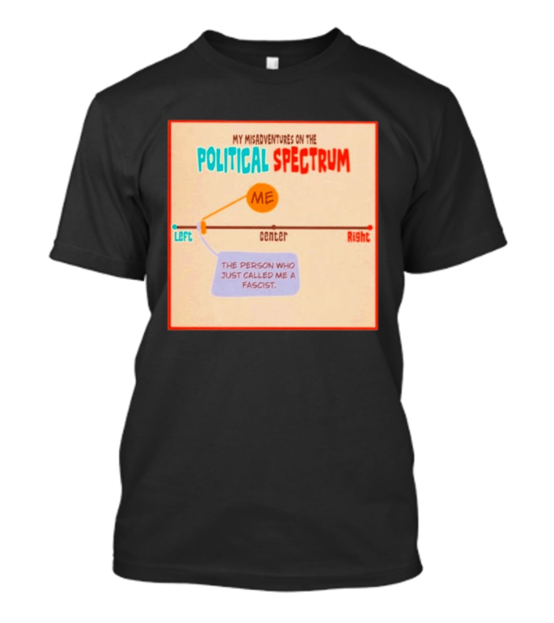 My Misadventures On The Political Spectrum The Person Who Just Called Me A Fascist T-Shirt