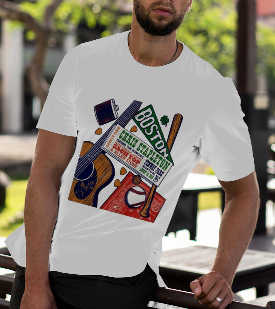 Chris Stapleton Live At Fenway Park Boston August 15 2026 Featuring The Honchos Zach Top Allen Stone T-Shirt