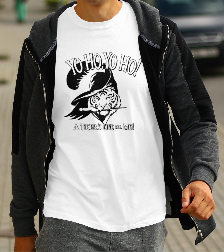 Yo Ho Yo Ho A Tiger's Life For Me Cincinnati Bengals Tiger Pirate T-Shirt