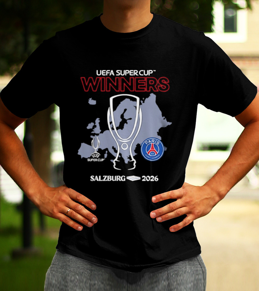 UEFA Super Cup Winners Paris Saint Germain Salzburg 2026 T-Shirt