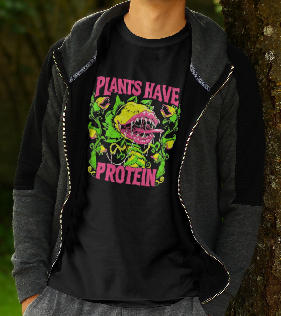 Plants Have Protein Carnivorous Plant Vegan Power T-Shirt