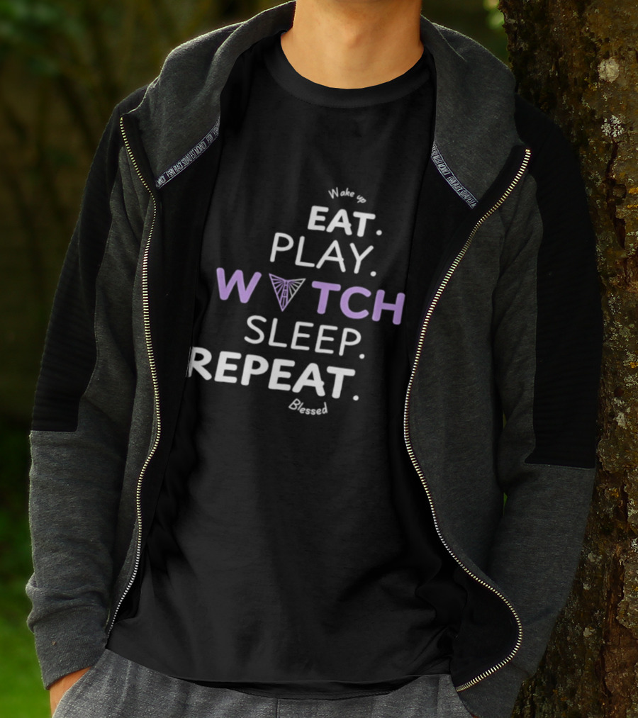 Wake Up Eat Play Sleep Repeat Blessed Golden State Valkyries T-Shirt