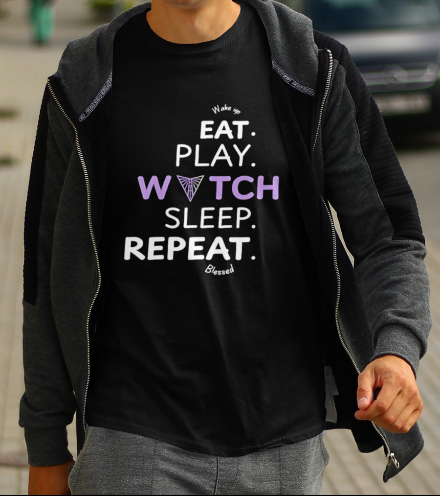 Wake Up Eat Play Sleep Repeat Blessed Golden State Valkyries T-Shirt