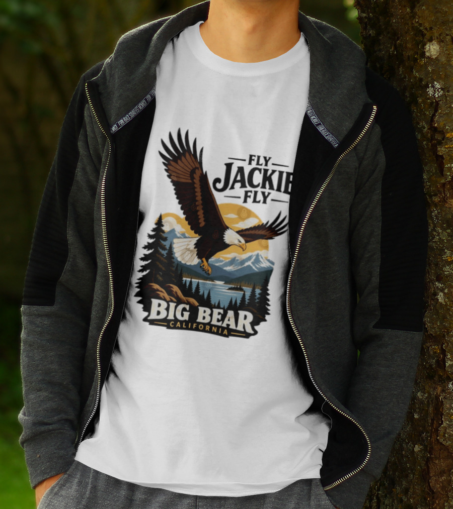 Fly Jackie Fly Bald Eagle Big Bear California Mountain Wilderness T-Shirt