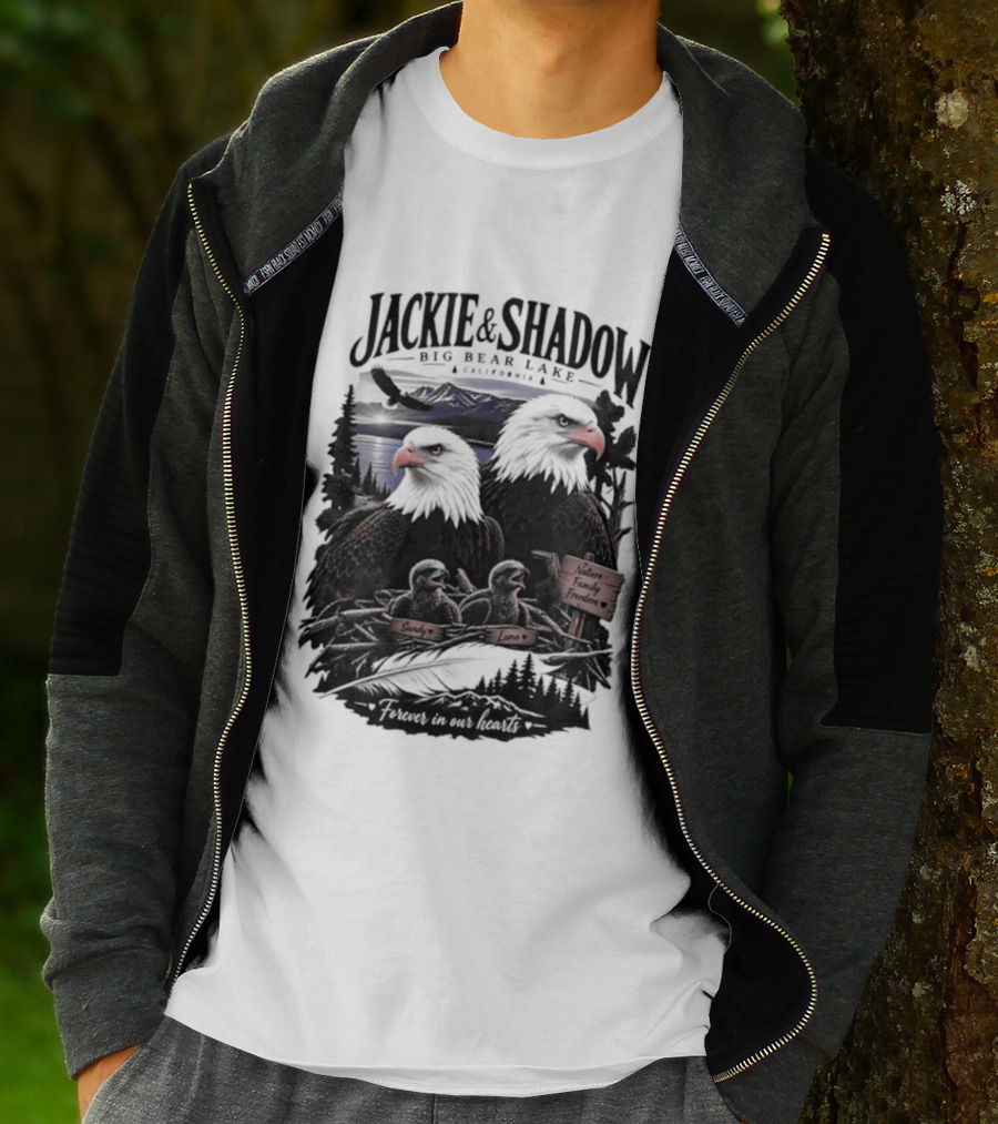 Jackie And Shadow Big Bear Lake California Nature Family Forever In Our Hearts T-Shirt