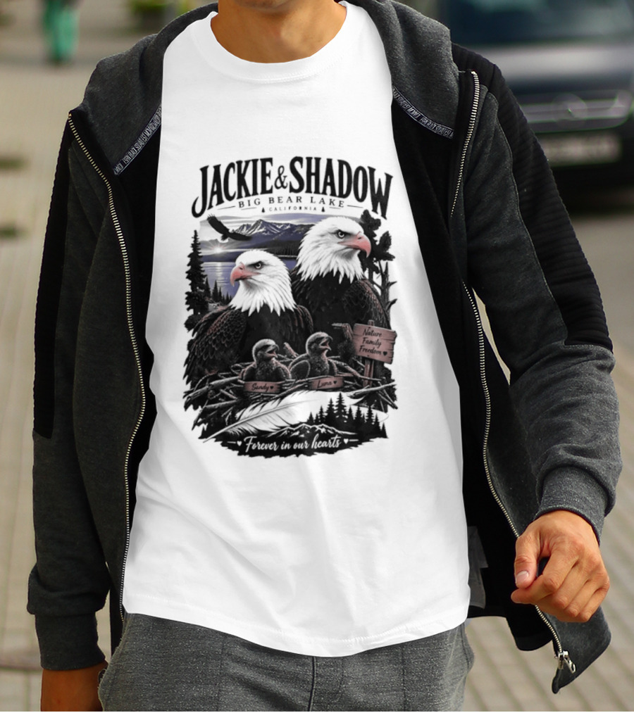 Jackie And Shadow Big Bear Lake California Nature Family Forever In Our Hearts T-Shirt