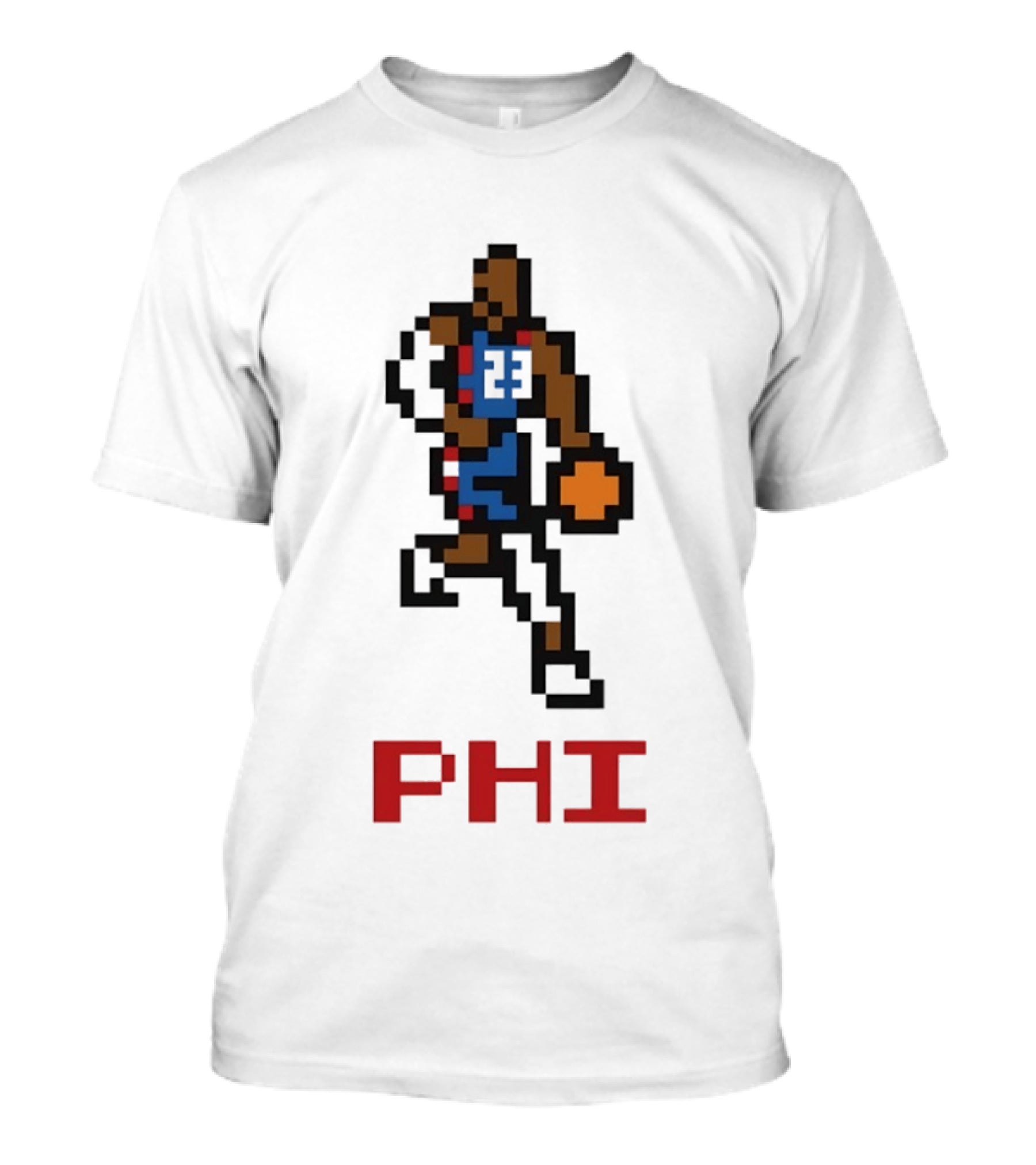 Le 8 Bit Baller PHI Basketball 23 T-Shirt