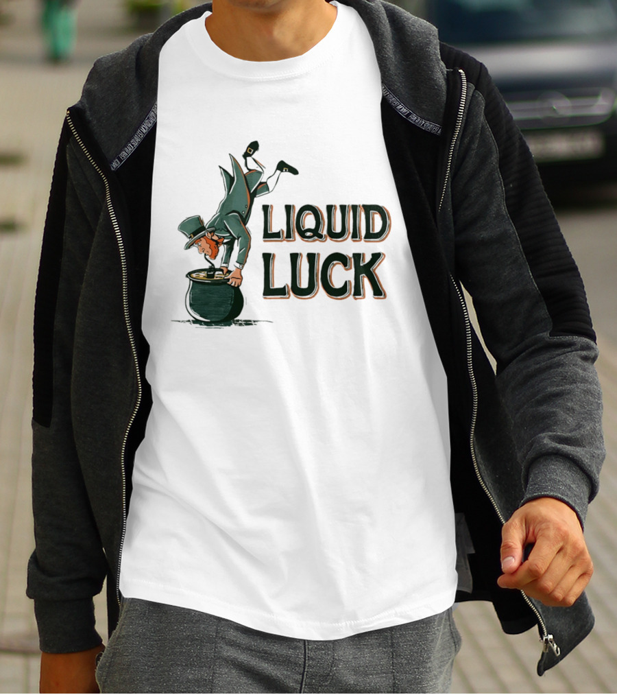 Liquid Luck Pot Of Gold St. Patrick's Day Leprechaun T-Shirt
