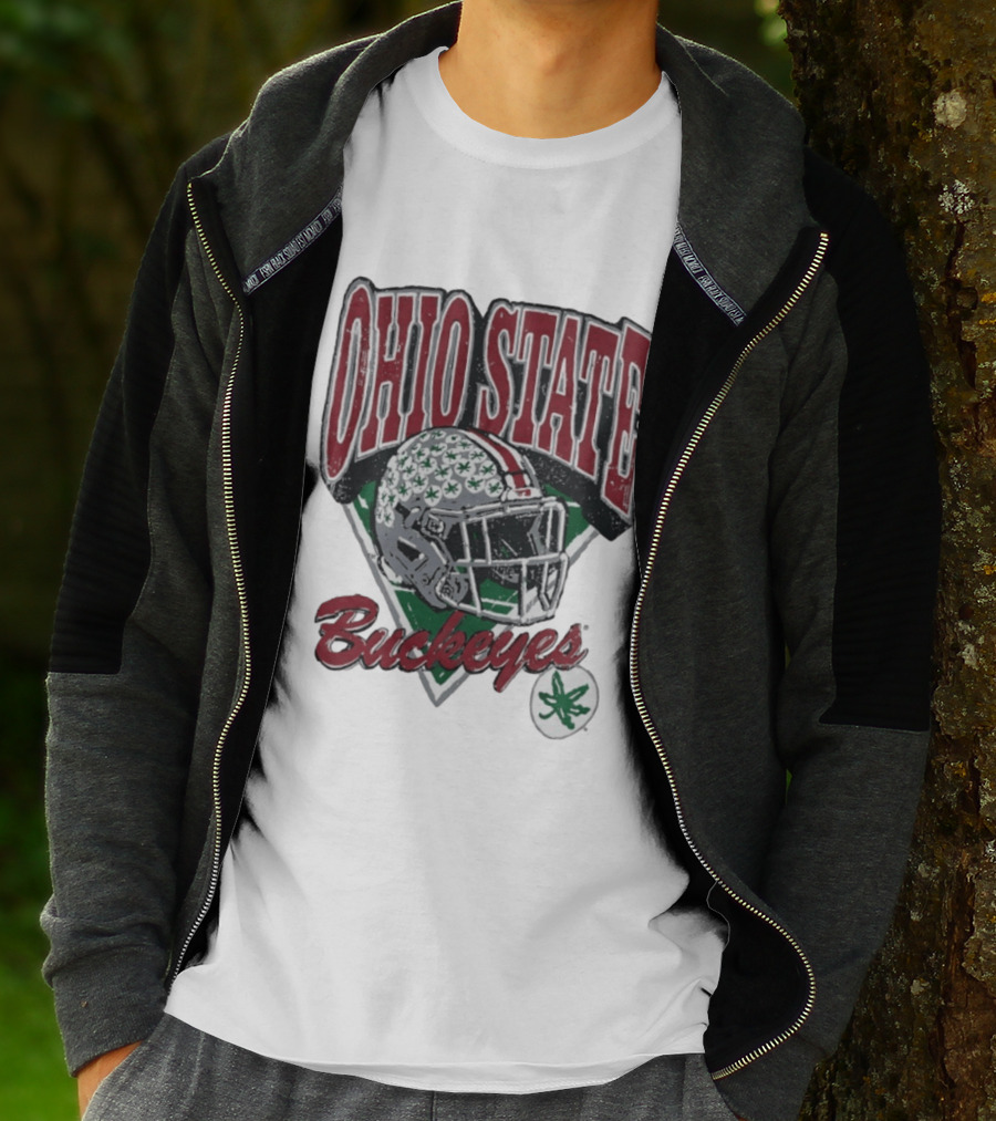 Ohio State Buckeyes Helmet Football Pride T-Shirt