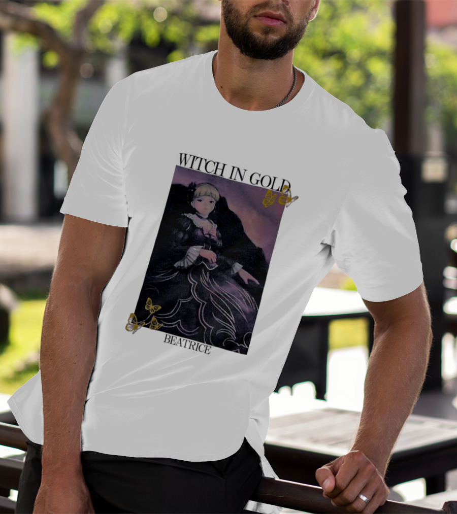 Witch In Gold Beatrice Butterflies Umineko When They Cry T-Shirt