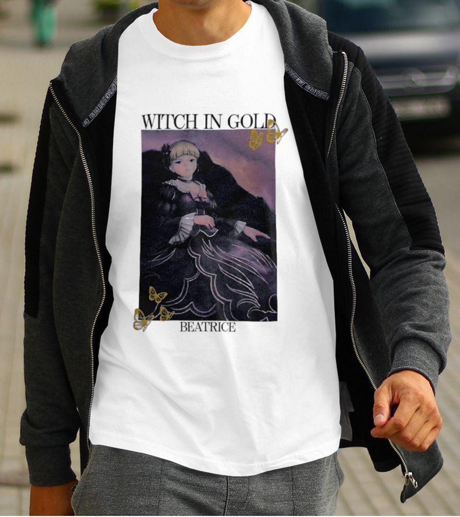 Witch In Gold Beatrice Butterflies Umineko When They Cry T-Shirt