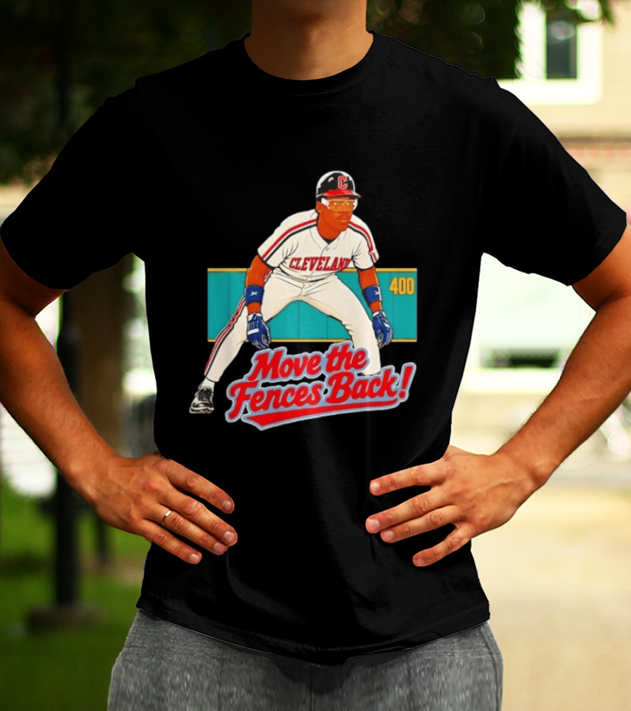 Move The Fences Back Cleveland Indians Alex Cole 400 T-Shirt