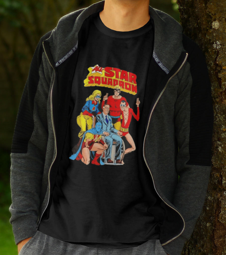 All Star Squadron DC Comics Superhero Team Cover T-Shirt