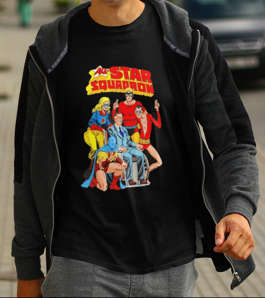 All Star Squadron DC Comics Superhero Team Cover T-Shirt