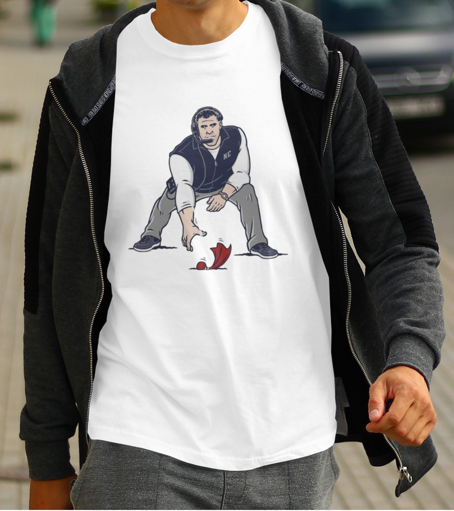 Mike Vrabel NE Three Point Stance Coach T-Shirt