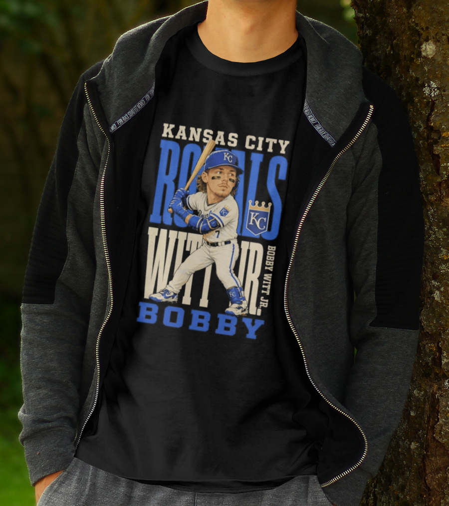 Kansas City Royals Bobby Witt Jr. MLB 2026 Caricature T-Shirt