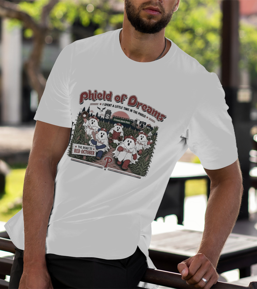 Phield Of Dreams Red October Ghost Dancing Citizens Bank Park T-Shirt