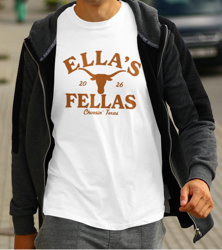 Texas Longhorns Ella's Fellas Choosin Texas 2026 Dandelion Tour Moody Center T-Shirt