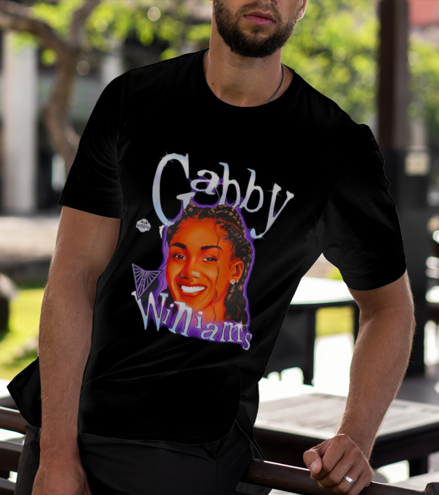 Gabby Williams WNBA Basketball Gabby Williams Text And Sketch T-Shirt