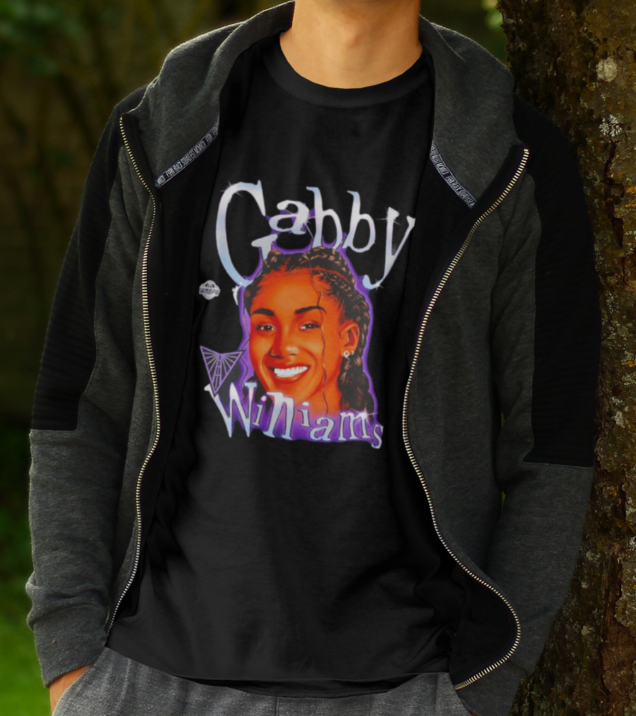 Gabby Williams WNBA Basketball Gabby Williams Text And Sketch T-Shirt