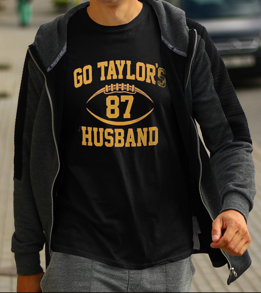 Go Taylor's 87 Husband Football Team Support T-Shirt