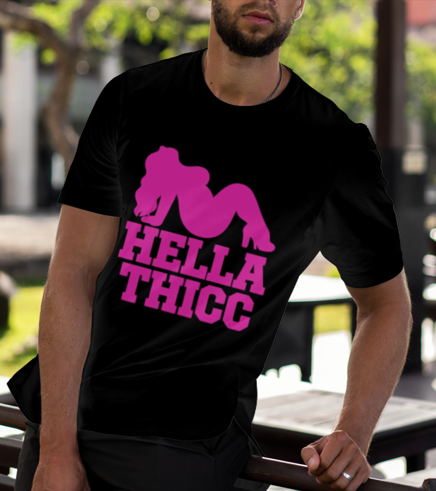 Hella Thicc Curvy Body Positive Pink T-Shirt
