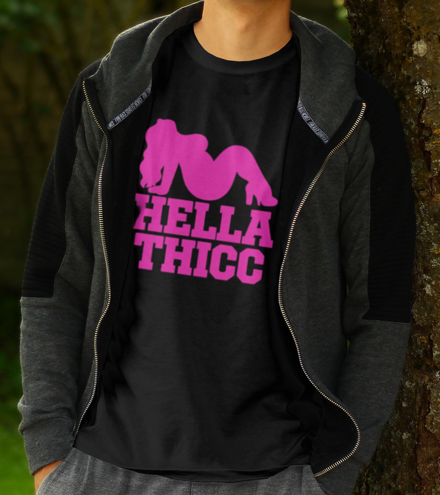 Hella Thicc Curvy Body Positive Pink T-Shirt