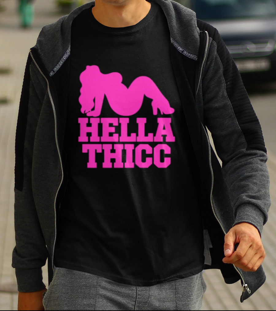 Hella Thicc Curvy Body Positive Pink T-Shirt