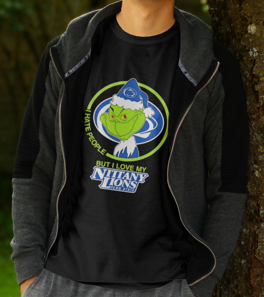 I Hate People But I Love My Nittany Lions Penn State Grinch T-Shirt