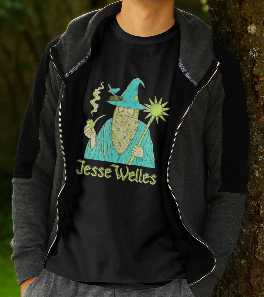 Jesse Welles Wizard Pipe Staff Bird Wizardry Magic T-Shirt