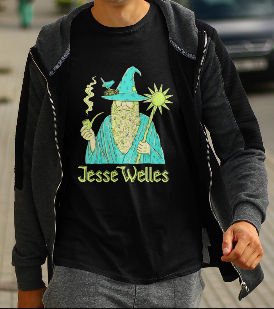 Jesse Welles Wizard Pipe Staff Bird Wizardry Magic T-Shirt