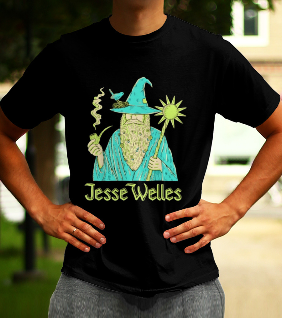 Jesse Welles Wizard Pipe Staff Bird Wizardry Magic T-Shirt