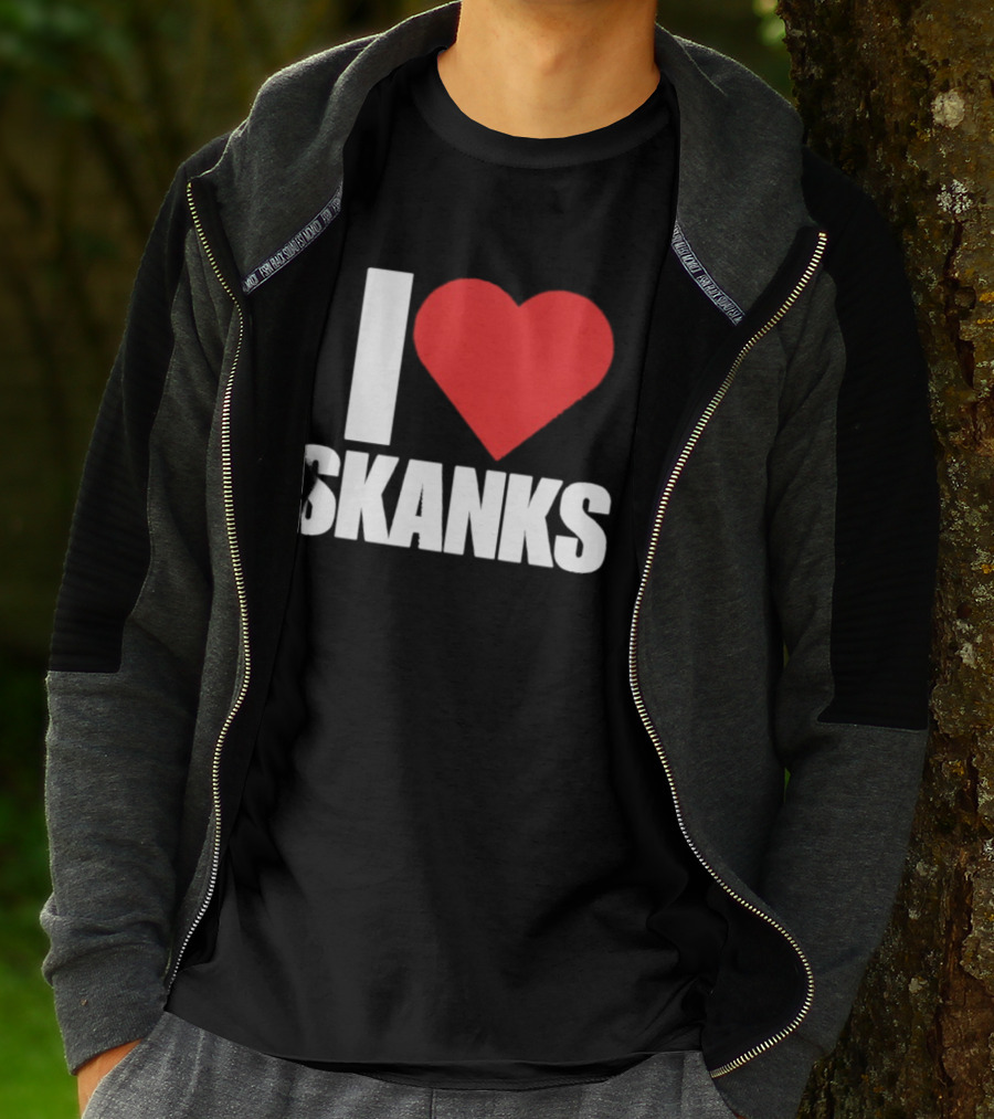 I Heart Skanks Red Love Symbol Humor T-Shirt