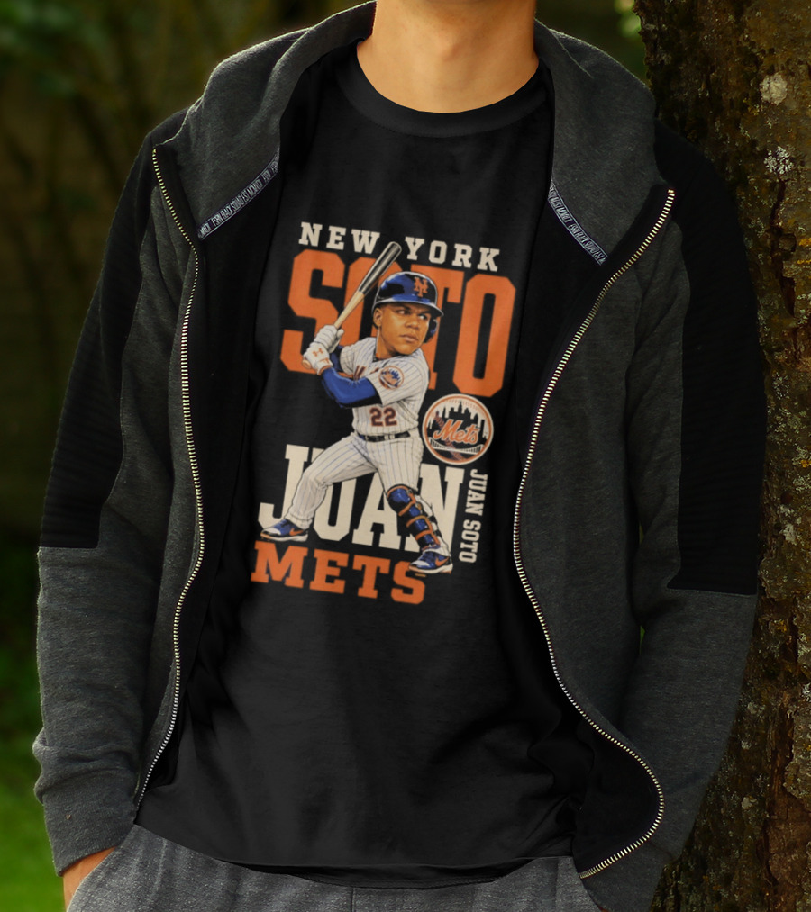 New York Mets Juan Soto 2026 MLB Season Caricature Mets T-Shirt