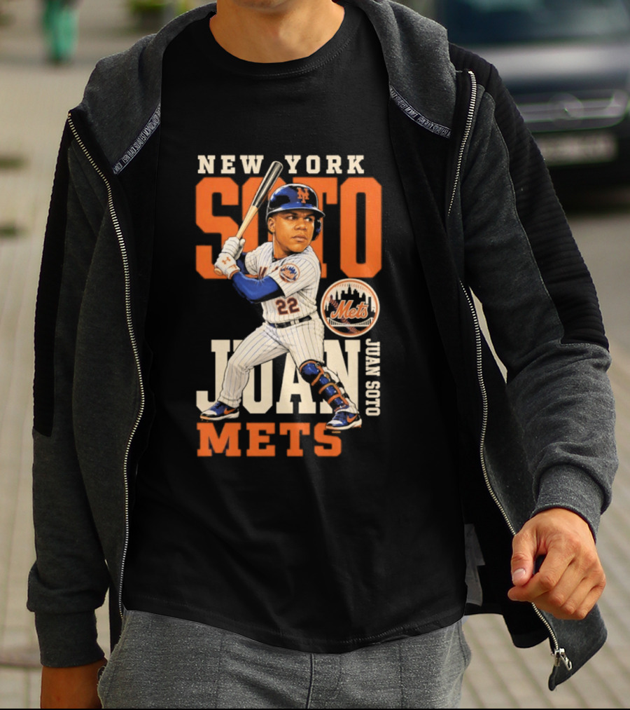 New York Mets Juan Soto 2026 MLB Season Caricature Mets T-Shirt