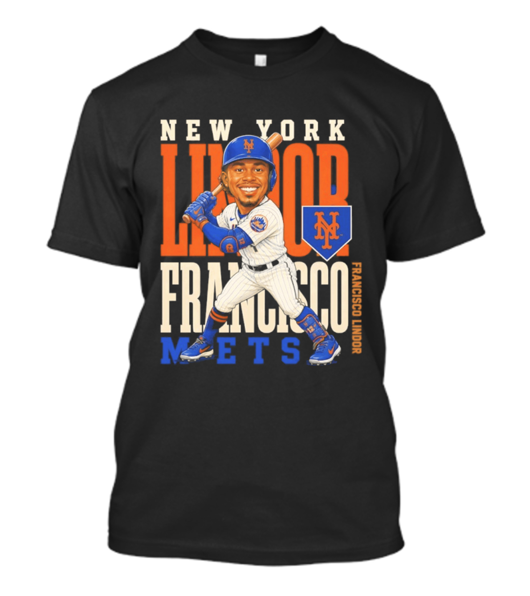 New York Mets Francisco Lindor Character 2026 MLB Season T-Shirt