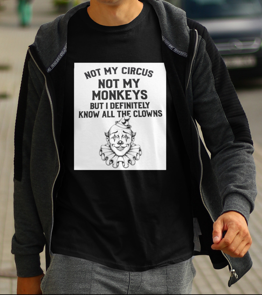 Not My Circus Not My Monkeys But I Definitely Know All The Clowns T-Shirt